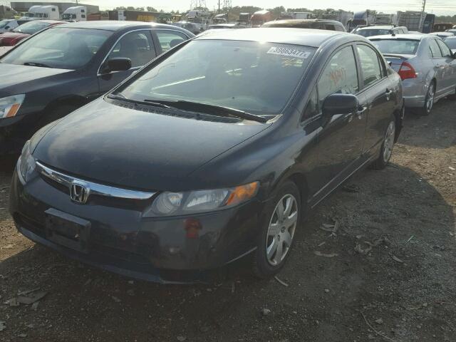 1HGFA16546L154073 - 2006 HONDA CIVIC BLACK photo 2