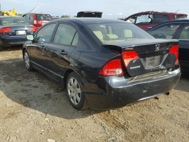 1HGFA16546L154073 - 2006 HONDA CIVIC BLACK photo 3