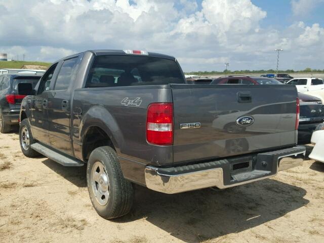 1FTRW14W38KC49967 - 2008 FORD F150 GRAY photo 3