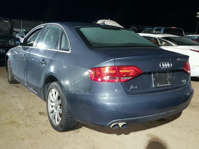 WAUSF78K89N038675 - 2009 AUDI A4 GRAY photo 3