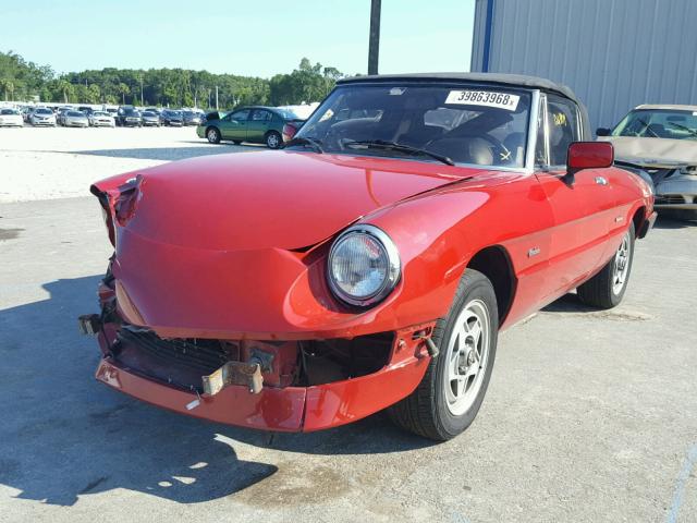 ZARBA5641J1062831 - 1988 ALFA ROMEO SPIDER GRA RED photo 2