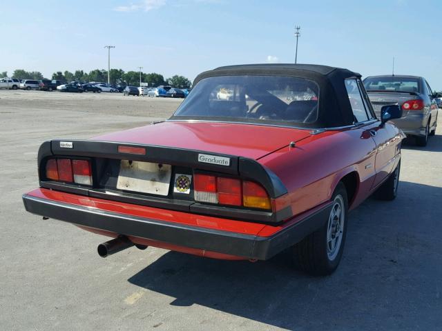 ZARBA5641J1062831 - 1988 ALFA ROMEO SPIDER GRA RED photo 4