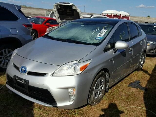 JTDKN3DU0C1565890 - 2012 TOYOTA PRIUS SILVER photo 2