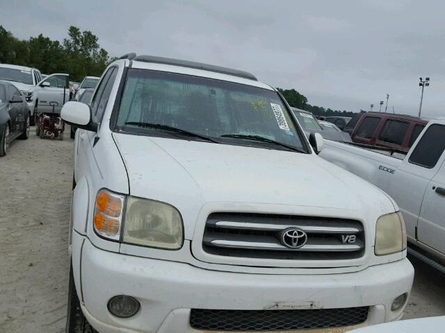 5TDZT38A34S226856 - 2004 TOYOTA SEQUOIA WHITE photo 9