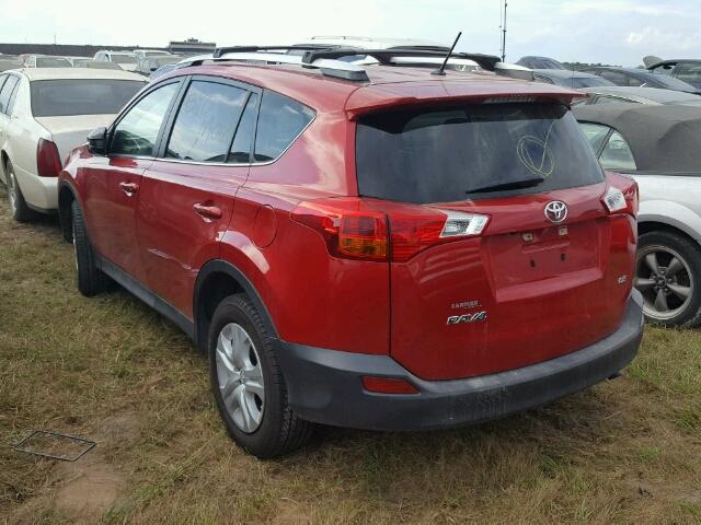 JTMZFREV7FJ039606 - 2015 TOYOTA RAV4 LE RED photo 3