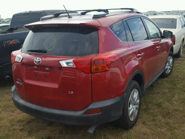 JTMZFREV7FJ039606 - 2015 TOYOTA RAV4 LE RED photo 4