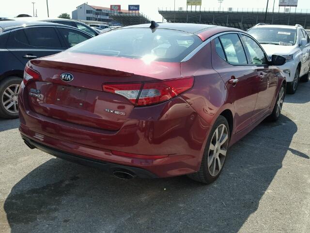 5XXGR4A60DG108556 - 2013 KIA OPTIMA SX RED photo 4