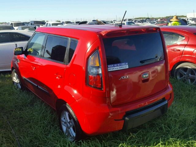 KNDJT2A27B7212248 - 2011 KIA SOUL + RED photo 3
