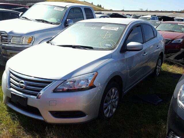 3N1AB7AP8EY271407 - 2014 NISSAN SENTRA GRAY photo 2