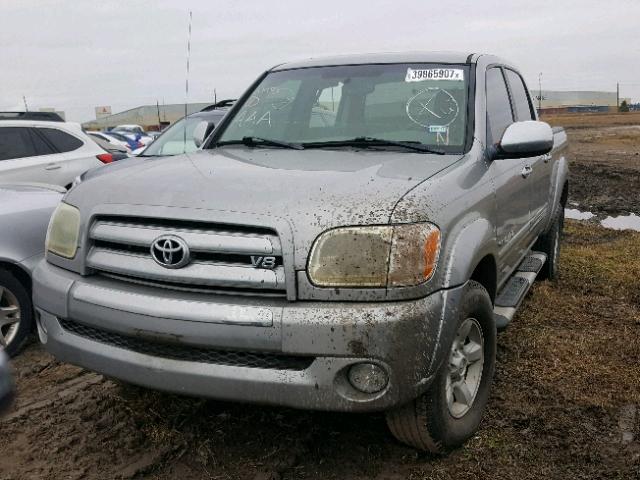 5TBDT441X5S484680 - 2005 TOYOTA TUNDRA DOU SILVER photo 2