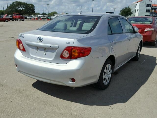 1NXBU4EE6AZ284801 - 2010 TOYOTA COROLLA BA SILVER photo 4