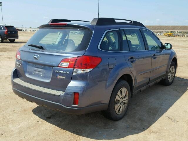 4S4BRCAC9E1206570 - 2014 SUBARU OUTBACK BLUE photo 4