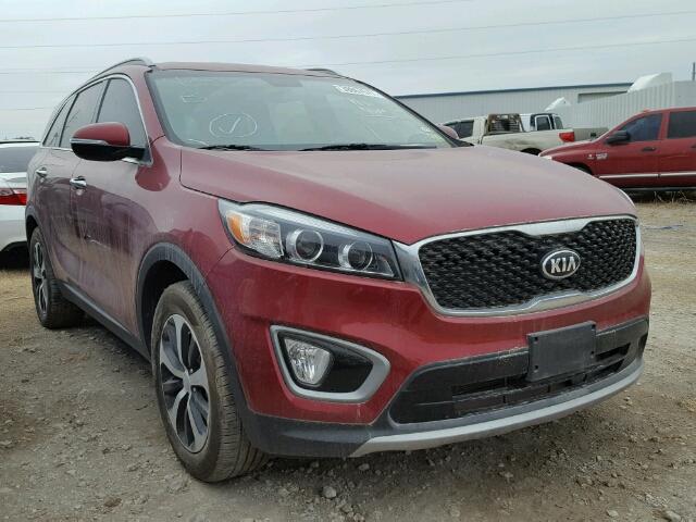 5XYPH4A13GG021838 - 2016 KIA SORENTO EX MAROON photo 1