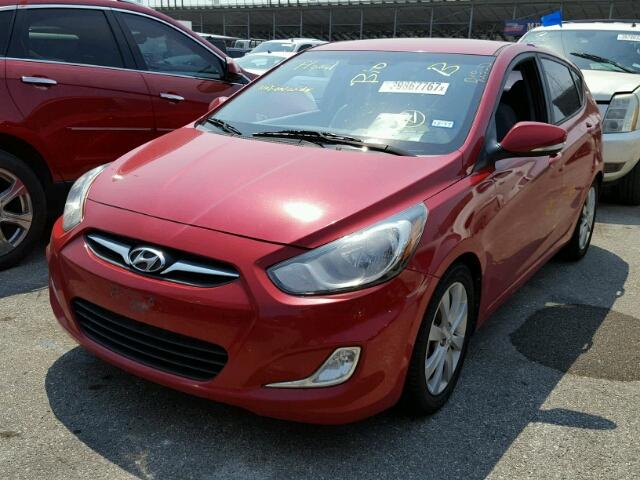 KMHCU5AE5DU119181 - 2013 HYUNDAI ACCENT GLS RED photo 2