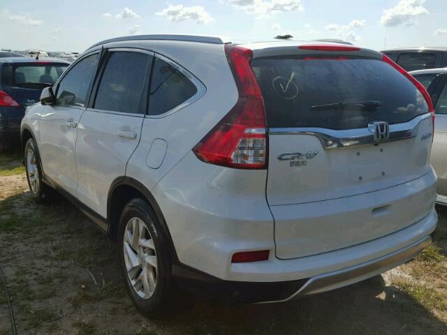 5J6RM4H76FL091619 - 2015 HONDA CR-V WHITE photo 3