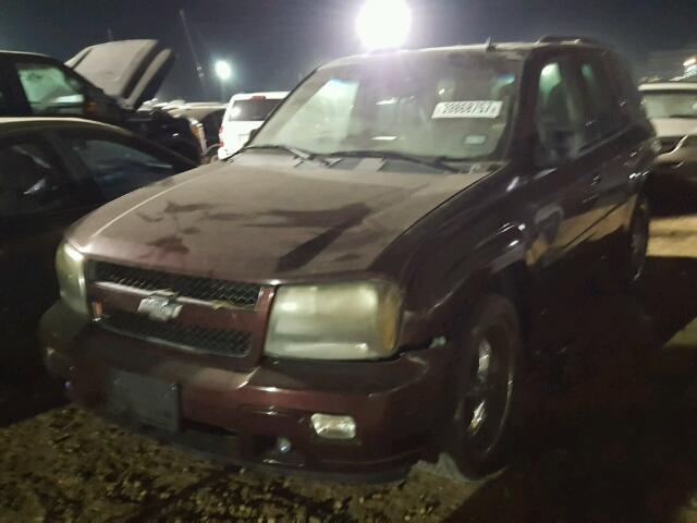 1GNDT13S372136866 - 2007 CHEVROLET TRAILBLAZE BURGUNDY photo 1