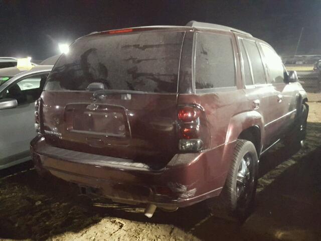 1GNDT13S372136866 - 2007 CHEVROLET TRAILBLAZE BURGUNDY photo 4