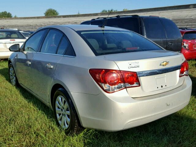 1G1PF5S97B7282405 - 2011 CHEVROLET CRUZE LT SILVER photo 3