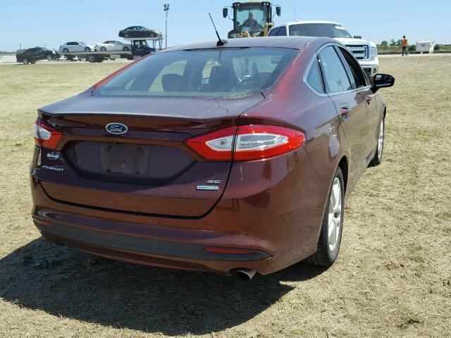 3FA6P0HD3FR233883 - 2015 FORD FUSION BURGUNDY photo 4