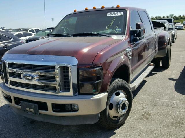 1FTWW3DR7AEA26568 - 2010 FORD F350 SUPER BURGUNDY photo 2