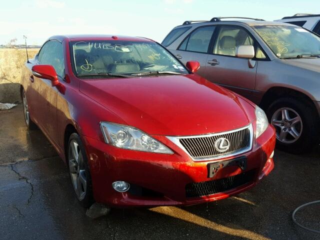 JTHFF2C24A2501074 - 2010 LEXUS IS RED photo 1