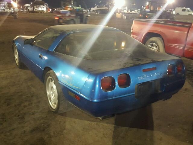 1G1YY23PXP5100919 - 1993 CHEVROLET CORVETTE BLUE photo 3