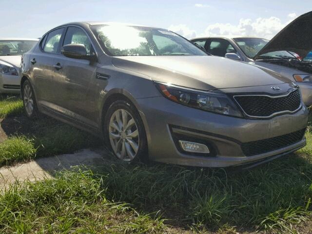 5XXGM4A76EG327501 - 2014 KIA OPTIMA LX GRAY photo 1