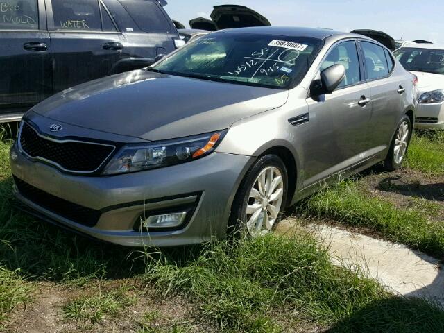 5XXGM4A76EG327501 - 2014 KIA OPTIMA LX GRAY photo 2