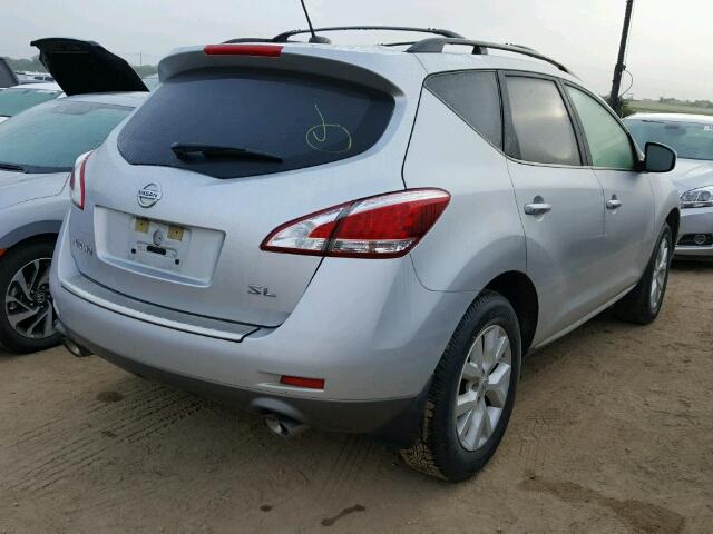 JN8AZ1MU2BW066633 - 2011 NISSAN MURANO S SILVER photo 4