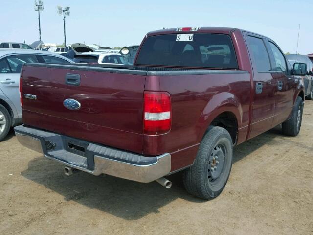 1FTPW125X6FB39196 - 2006 FORD F150 SUPER MAROON photo 4