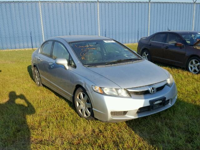 19XFA16539E019632 - 2009 HONDA CIVIC SILVER photo 1