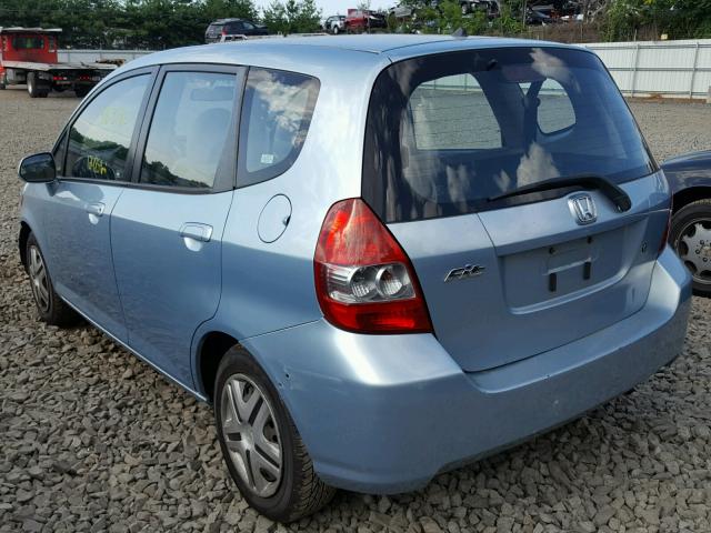 JHMGD38467S030595 - 2007 HONDA FIT BLUE photo 3