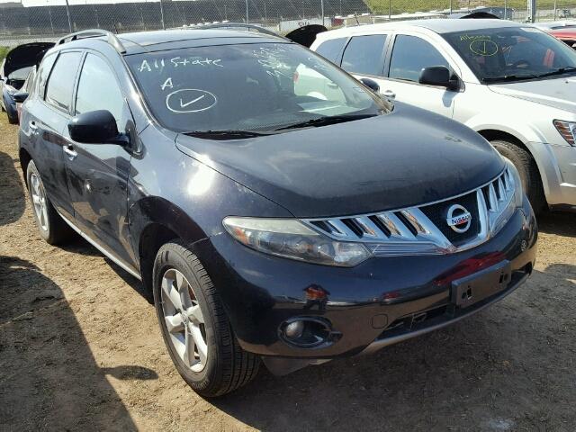 JN8AZ1MU2AW004602 - 2010 NISSAN MURANO BLACK photo 1