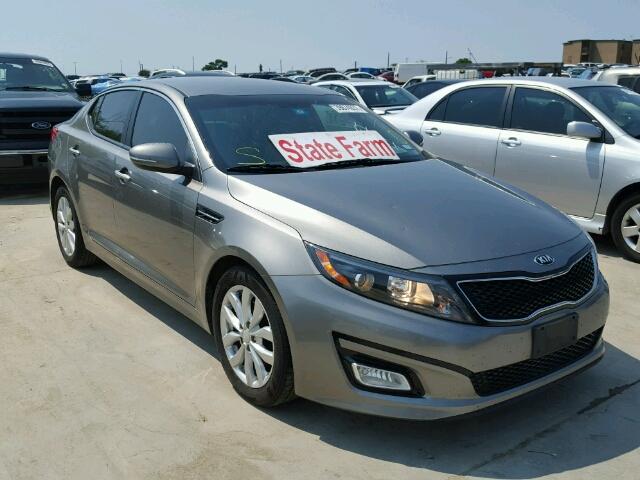 5XXGN4A76EG321825 - 2014 KIA OPTIMA EX GRAY photo 1