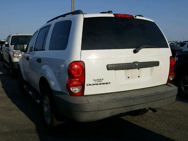 1D8HD38K38F114440 - 2008 DODGE DURANGO SX WHITE photo 3