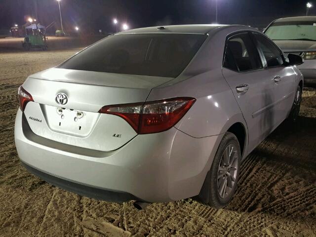 5YFBURHE5EP045305 - 2014 TOYOTA COROLLA SILVER photo 4