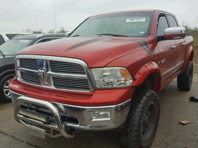 1D7RV1CT9AS183592 - 2010 DODGE RAM 1500 RED photo 2