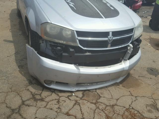 1B3CC5FB8AN224925 - 2010 DODGE AVENGER R/ SILVER photo 9