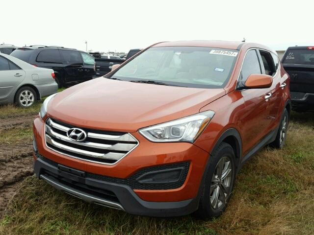 5XYZT3LB1EG131453 - 2014 HYUNDAI SANTA FE S ORANGE photo 2