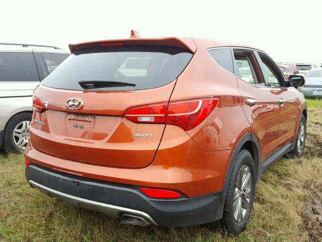 5XYZT3LB1EG131453 - 2014 HYUNDAI SANTA FE S ORANGE photo 4