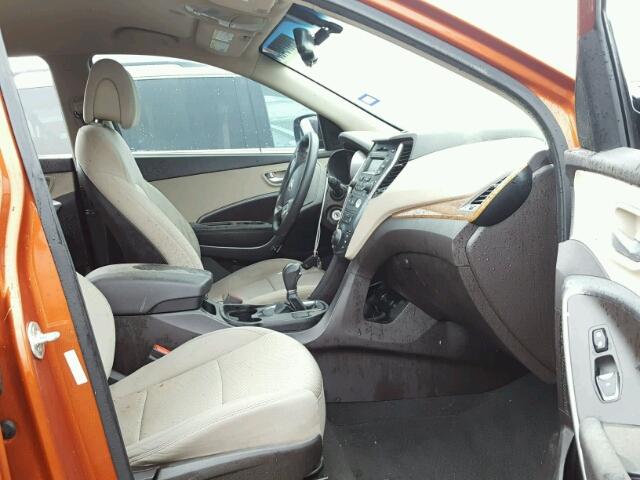 5XYZT3LB1EG131453 - 2014 HYUNDAI SANTA FE S ORANGE photo 5