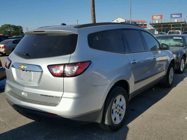 1GNKRFED4FJ112694 - 2015 CHEVROLET TRAVERSE L SILVER photo 4