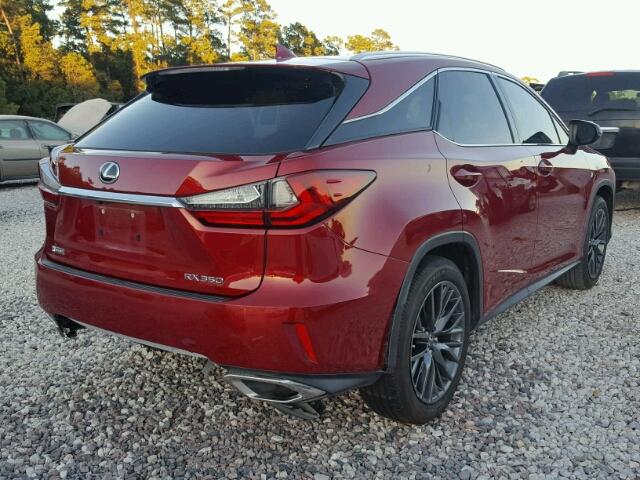 2T2BZMCA2GC009675 - 2016 LEXUS RX 350 BURGUNDY photo 4