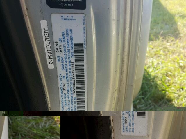 3VWDD21C5YM420563 - 2000 VOLKSWAGEN NEW BEETLE 银色 照片 10