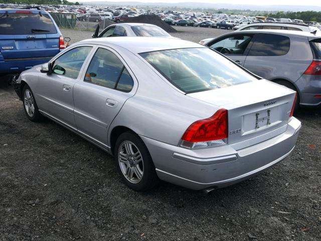 YV1RS592X72600357 - 2007 VOLVO S60 2.5T SILVER photo 3