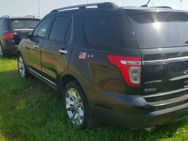 1FM5K7F83EGA27452 - 2014 FORD EXPLORER L BLACK photo 3