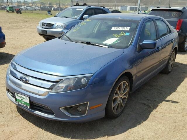 3FAHP0HA6AR248580 - 2010 FORD FUSION BLUE photo 2