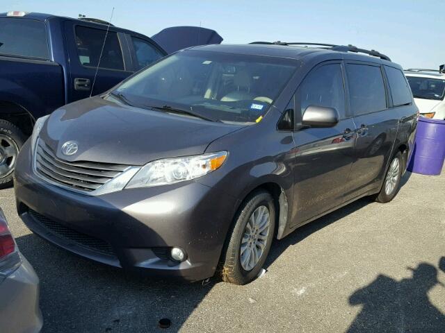 5TDYK3DC2ES422049 - 2014 TOYOTA SIENNA CHARCOAL photo 2