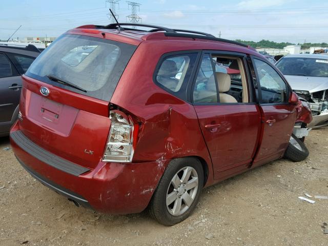 KNAFG525577080471 - 2007 KIA RONDO BASE RED photo 4