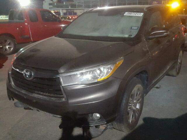 5TDKKRFH5ES011861 - 2014 TOYOTA HIGHLANDER BLUE photo 2